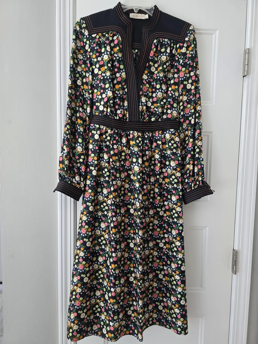 Tory Burch Silk Long-Sleeve Dress